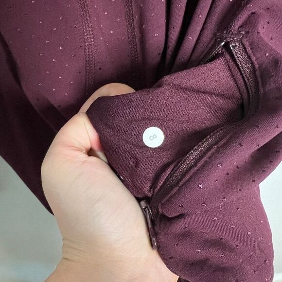 RARE Lululemon Stride Jacket II - SHINE DOT Size 8 Bordeaux Drama Burgundy - Picture 8 of 9